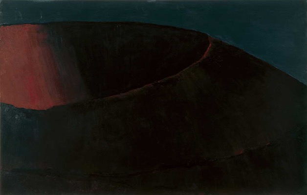 Vulkan 07.11.04, 2004, Acryl auf Leinwand, 165 x 250 cm