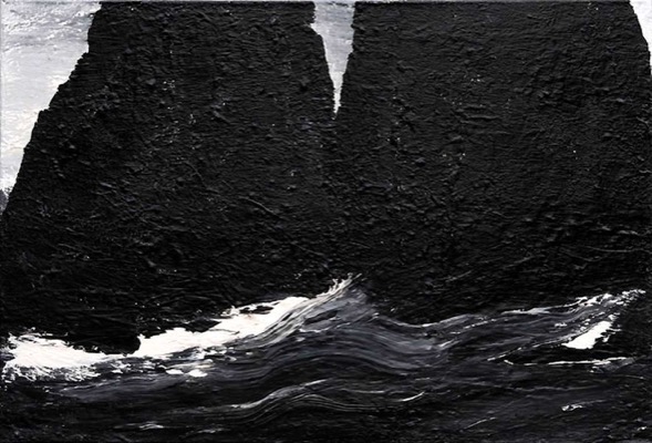 Westmännerinseln 02/21.09.07, 2007, Acryl auf Leinwand, 150 x 220 cm
