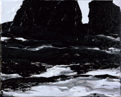 Westmännerinseln 06.02.10, 2010, Acryl auf Leinwand, 24 x 30 cm