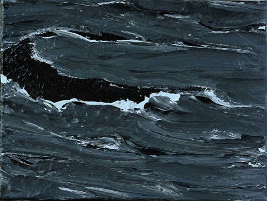 Westmännerinseln 12.02.10, 2010, Acryl auf Leinwand, 30 x 40 cm