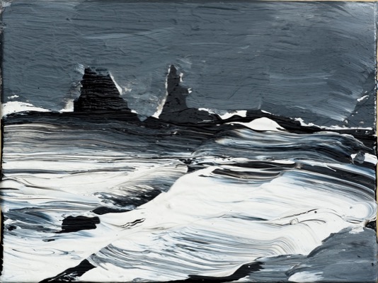 Westmännerinseln 17.10.10, 2010, Acryl auf Leinwand, 30 x 40 cm