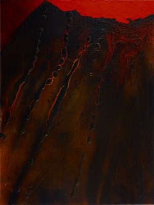 Vulkan 16/2021, Acryl auf Fotografie auf LupuBond, 120 x 90 cm