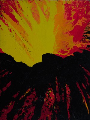 Vulkan 18/2021, Acryl auf Fotografie auf LupuBond, 120 x 90 cm