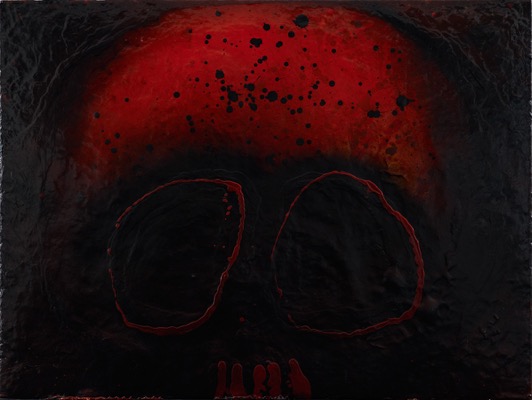 Vulkan 20/2021, Acryl auf AluDibond, 90 x 120 cm