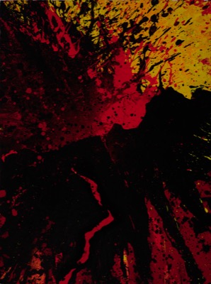 Vulkan 30/2021, Acryl auf Fotografie auf LupuBond, 120 x 90 cm