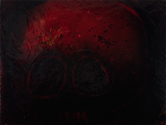 Vulkan 4/2021, Acryl auf Fotografie auf LupuBond, 90 x 120 cm