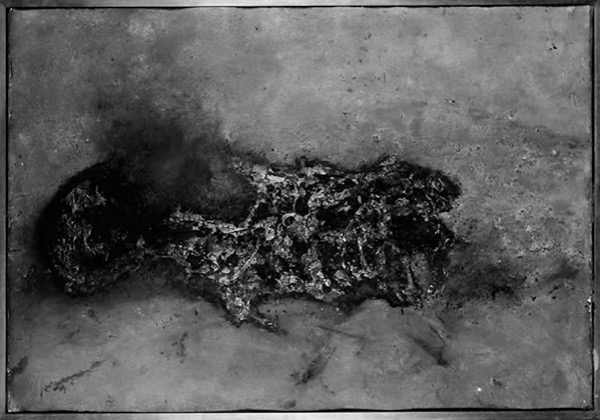 Adamah 13.3.84, 1984, farbige Gouache auf Preßspan, 80 x 120 cm