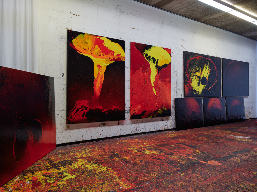 Blick in das Atelier von Werner Knaupp