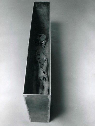 Schacht 01/1984, Eisen geschmiedet und gebrannt, 60x19x120cm, 2-tlg Foto©Günter Kühnel