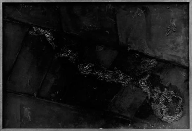 Krematorium 6.4.84, 1984, Gouache auf Hartfaser, 80 x 120 cm