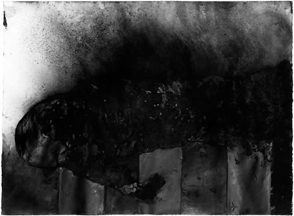 Krematorium 6.8.80, 1980, Gouachen auf Papier, 75 x 105 cm