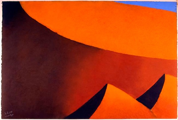 Wüste 3.2.00, 2000, Pastell, 80 x 120 cm