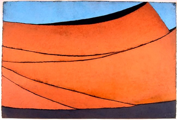 Wüste 21.12.99, 1999, Pastell, 80 x 120 cm